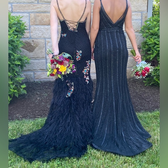 Sherri Hill Black Prom Gown - Picture 2 of 9
